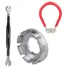 Chave de Raio para Bicicleta de Montanha Aço Cromo-Molibdênio 8 Portas Conjunto de Ferramentas para Ajuste de Raios de Rodas de Bicicleta de Estrada para Reparo de Bicicleta