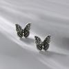 Brincos retrô de borboleta Coreia design Dongdaemun sentindo um vento frio brincos antigos escuros fornecimento por atacado