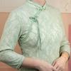Hebilla de placa de una palabra de cola larga clase A de Hengmeihe, hebilla hecha a mano de cheongsam con libélula de cuentas de jade, accesorios decorativos étnicos de la dinastía Han