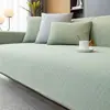 Almofada de sofá em chenille, adequada para todas as estações, com toque premium, design fixo e antiderrapante, e uma capa de corte reto para proteger contra arranhões de gato.