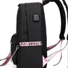 Mochila de Estilo Nuevo Bolso de Cadena Mochila Periférica Bolsa Deportiva Mochila Escolar para Estudiantes Color Caramelo Color Brillante Bolsa Carga USB