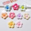 Accesorios de resina al por mayor accesorios diy material hecho a mano flor para zapato pegamento crema para taza accesorios para el cabello para niños línea flor de borde redondo