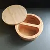 Suministro Directo de Fábrica a Amazon, Frasco para Condimentos de Doble Compartimento, Frasco para Sal, Frasco para Especias de Bambú, Caja de Almacenamiento para Utensilios de Cocina