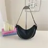 Bolsa Transversal Casual de Couro Macio, Bolsa Dumpling, Bolsa Feminina, Design de Nicho de Alta Qualidade, Bolsa de Ombro com Corrente, Bolsa Tote de Grande Capacidade