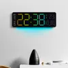 Relógio de Parede Colorido Simples com Luz RGB para Sala de Estar Relógio Digital Luminoso Relógio Multifuncional de Alta Qualidade Montado na Parede 6678R