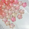 Flor de Cinco Pétalos con Borde Dorado de Acrílico de 18 mm Flor Hecha a Mano DIY Pasador de Flor para el Cabello Materiales para Colgante Pulsera Estilo Vintage