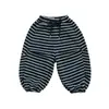 Novedades de otoño: Pantalones casuales curvados estilo coreano para niños y niñas, pantalones deportivos casuales a rayas para jardín de infantes, pantalones de chándal modernos para bebé