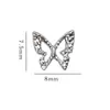Acessórios de Nail Art Borboleta Tridimensional Novos 2025 Liga de Zinco Formato de Asa Moda Feminina Decoração de Unha Design