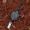 Hebilla de Acero de Fácil Tracción Hebilla Telescópica de Alta Resiliencia Llavero Hebilla Exterior Antirrobo Accesorios para Acampar Pesca Luya