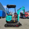 Excavadora Pequeña de 1.8 Toneladas para Zanjas en Huertos Agrícolas Máquina de Gancho Triturador de Ingeniería Excavadora Micro Multifuncional de Orugas