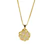 Collar de Trébol de Cuatro Hojas de Moda con Chapado en Oro de 18 Quilates, Estilo Japonés, Coreano, Europeo y Americano, Set de Anillos para Mujer, Pendientes, Artículos de Joyería Más Vendidos