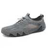 Zapatos Deportivos Casuales Populares de Verano para Hombre Talla Grande Cosidos Zapatos de Malla de Cuero Zapatos de Pulpo para Hombre Zapatos Perezosos