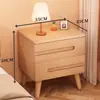 Mesita de noche de madera maciza para dormitorio del hogar 2026 Venta caliente Creativa Pequeño Armario de almacenamiento simple para niños Mesita de noche de tronco