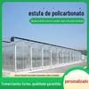 Estufa de policarbonato, tubo de aço galvanizado, esqueleto de estufa para plantio de vegetais e frutas, estufa com placa solar