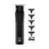 Novo kit de aparador de cabelo elétrico tesouras de escultura barbeador máquina principal kit dois em um aparadores elétricos display digital lavagem