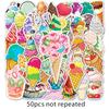 50 pegatinas de graffiti de helado que no infringen el estilo ins, personalizadas, creativas transfronterizas, para equipaje, pegatinas DIY para niños