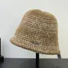 Sombrero de Cubo de Lana para Otoño e Invierno Bloqueo de Color Casual de Copa Plana Moda Suave Pegajoso Moda Gradiente Pequeño Logo Tejido Sombrero de Pescador Mujer