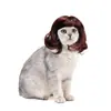Peruca Cabeça de Água-Viva de Animal de Estimação Onda Grande, Adereço de Cabeça de Fantasia Estilo Retrô Universal para Gatos e Porcos [Personalizado]
