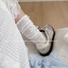 Calcetines estilo ballet coreanos con lazo JK Lolita para mujer blancos hasta la pantorrilla puros de felpa de verano delgados sin costuras calcetines de mujer