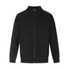 Cárdigan de punto para hombre con cuello alto Prendas de abrigo Marca de tendencia europea y americana Estilo Versátil Color liso Holgado Cremallera de doble sentido Parte superior de cárdigan de punto