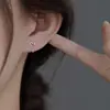 Pendientes de Gancho Abierto Corazón Hueco para Mujer, Moda y Sencillez Diseño de Nicho Estilo Ins Joyería para Orejas Venta al por Mayor