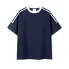 En Stock Camiseta Pesada para Hombre Manga Corta Verano Transpirable 32S Hilo Doble 240g Hombro Caído Estampada Cuello Redondo Manga Corta Unisex