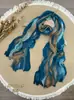 Chal Artístico de Algodón y Lino Estilo Nuevo Otoño 2026, Bufanda Versátil Vintage Delgada de Modal Tie-Dye Bloque de Color