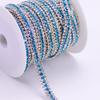 Nueva Cadena de Garras de Diamante Multicolor de Tres Filas Cadena de Pedrería Densa Galvanizada Cadena de Pedrería Versátil Cadena de Pedrería Cosida a Mano para Bricolaje Joyería