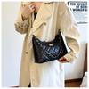 Bolso de Mano Estilo Coreano Estilo Chanel 2024 Nuevo Bolso de Cadena para Mujer Bolso de Hombro Texturizado Transfronterizo Bolso Cruzado con Bordado de Diamantes