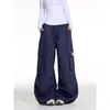 Venta directa del fabricante: Pantalones Cargo de Pliegues Estilo Americano con Múltiples Bolsillos para Hombres y Mujeres, Nueva Marca de Moda Otoño, Pantalones Largos Rectos Holgados de Pierna Ancha