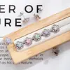 Nova Estrela de Zircônia Cor Dopamina Hensen Estilo Retrô Francês Flor Osso da Orelha Unha Piercing Joias de Alta Qualidade