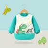 Bata Infantil para Comer, Impermeable y a Prueba de Aceite, Babero de Otoño e Invierno para Bebé para Usar por Encima, Moda y Lindo Conejo para Vestir al Revés