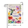 Bandera de Jardín Temática de Verano Transfronteriza Decorativa para Patio Festival Fiesta Escena Decorativa Lino Impresión Doble Cara