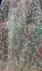 Lentejuelas de gota de agua tela para ropa malla de boda malla de red de diamantes malla de red laberíntica piezas cortadas patrón de arroz brillante y reluciente