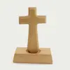 Cruz de Madera Maciza Cruz de Madera de Haya Adornos de Madera Artesanía en Madera Cruz al por Mayor Logo de Madera Maciza