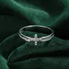 Anillo Cruzado de Temperamento de Venta Caliente Transfronterizo con Circonita Microincrustada Anillo Cerrado para Mujer Anillo de Moda Tendencia para Mujer Venta al por Mayor Europa y América