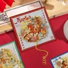 Marcadores de Libro de Estilo Antiguo, Estilo Chino Clásico, Éxito Dorado en los Exámenes, Futuro Brillante, Caja de Regalo, Bendiciones Inspiradoras para Estudiantes, Pequeños Regalos Culturales y Creativos