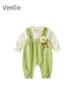 Ropa de Otoño para Bebé Recién Nacido, Mono Harem Lindo y Súper Lindo Estilo Primavera y Otoño Ropa para Luna Llena de 100 Días para Salir y Gatear