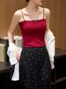# Tencel Você Pode Usar Bom Material Qualidade Verdadeira# Camisola de Renda Feminina Verão Laço Spice Girl Top Curto