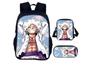 Mochila de una pieza para estudiantes de primaria y secundaria, mochila escolar Sailing King, mochila escolar de dibujos animados, juego de tres piezas