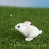 Adornos de paisaje en miniatura, con adorables y realistas figuritas de conejos. Estos lindos accesorios de resina de conejo para jardín son perfectos para crear paisajes en miniatura.