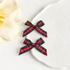 Em Estoque Fita de Laço Xadrez Vermelho 6mm Artesanato DIY Feito à Mão Flor Decorativa Laço de Fita Acessórios para Vestuário