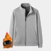 Chaqueta Casual Suelta de Talla Grande con Cuello Alto para Hombre, Sudadera de Cremallera de Moda, Chaqueta de Béisbol Versátil