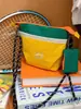 Bolso bandolera bordado de bloques de color estilo japonés, lleno de energía, inspirado en lo vintage, perfecto para estudiantes, vacaciones, compras y salidas casuales