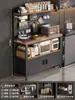 Estante de Almacenamiento para Cocina Multifuncional de Piso para el Hogar Contra la Pared Encimera Estante de Almacenamiento para Horno de Microondas Ollas y Sartenes Aparador Gabinete