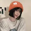 Gorro de Lana Tejido para Mujer, Tejido Grueso, Cálido para Otoño e Invierno, Gorro Holgado para Pareja, Moderno, Circunferencia de Cabeza Grande 60-65cm