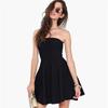 Vestido sexy estilo europeo y americano con corsé elástico envolvente en el pecho, espalda descubierta, hombros descubiertos, adelgazante, color sólido, vestido Mo