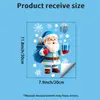 Set de pegatinas electrostáticas azules de Navidad para ventana con imágenes de Papá Noel, muñeco de nieve y renos para decoración de ventana de dormitorio