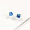 F136 titanio Ópalo aretes de botón garra insertada clavos para el cartílago del oído cuerpo de aleación de titanio G23 joyería para perforación de cuerpo aretes accesorios