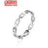 Anillo de Nariz de Cerdo de Acero Inoxidable Europeo y Americano en Stock Anillo Que No Cae Nicho Lujo Ligero Anillo de Pareja Joyería